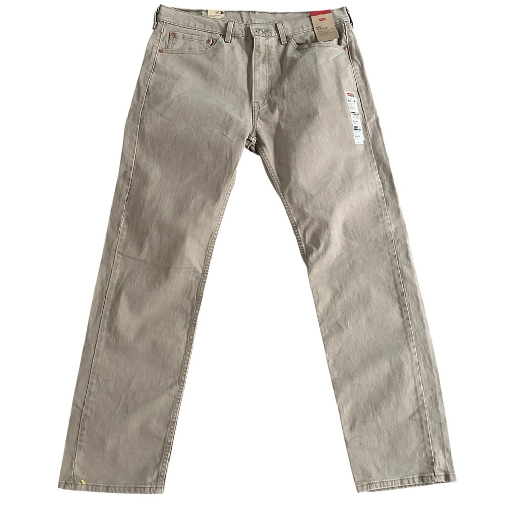 Men’s Levi’s 505 Regular Fit Khaki Jeans Stretch Waist 36” x 32”. Brand New!